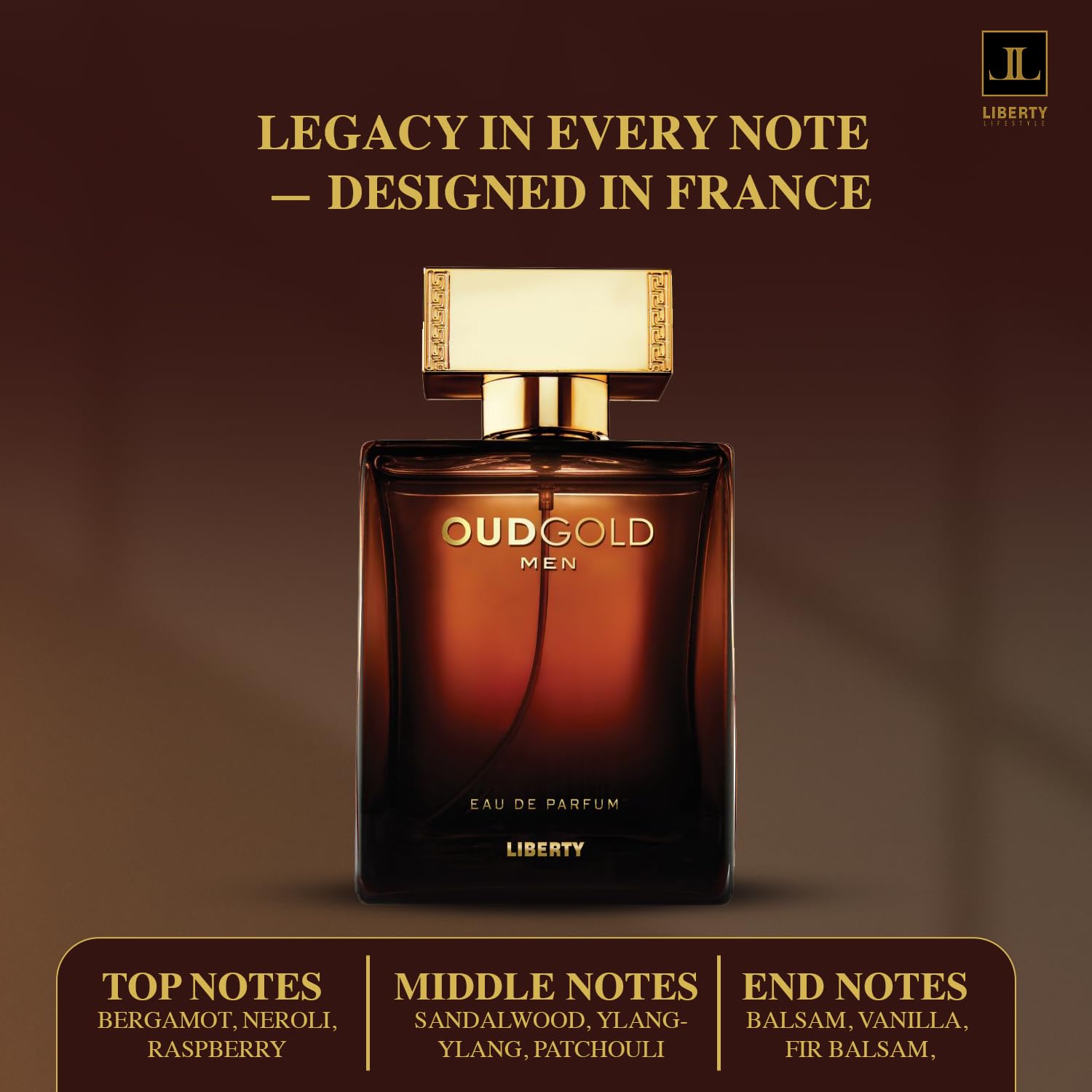 Liberty Oud Arabic Perfume wooden cap emphasizing craftsmanship