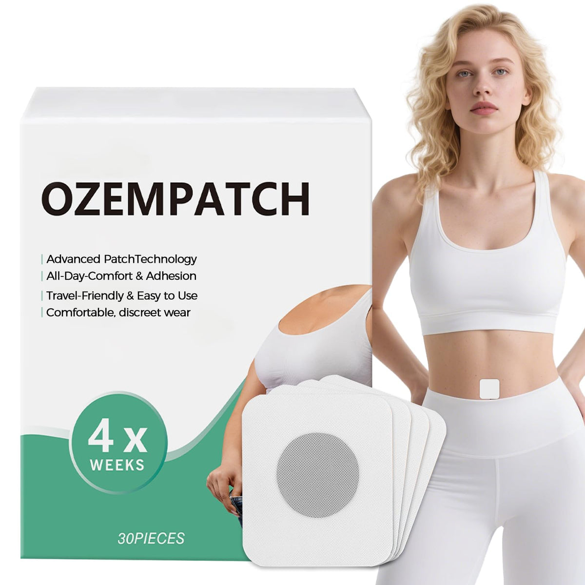 Libiti Rejuvacare Ozem Patch on skin-tone blends for discreet wear day and night