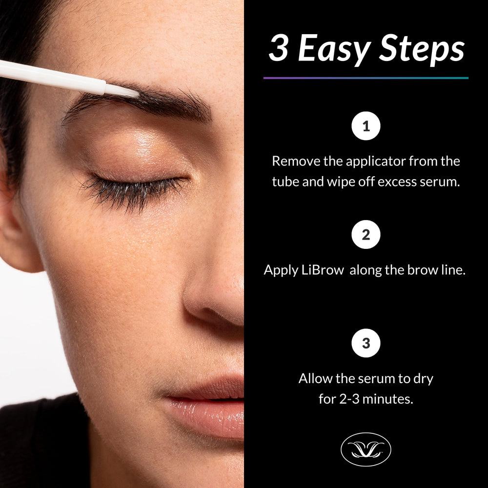 Sparse brows transforming into fuller arches with LiBrow