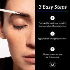 Sparse brows transforming into fuller arches with LiBrow
