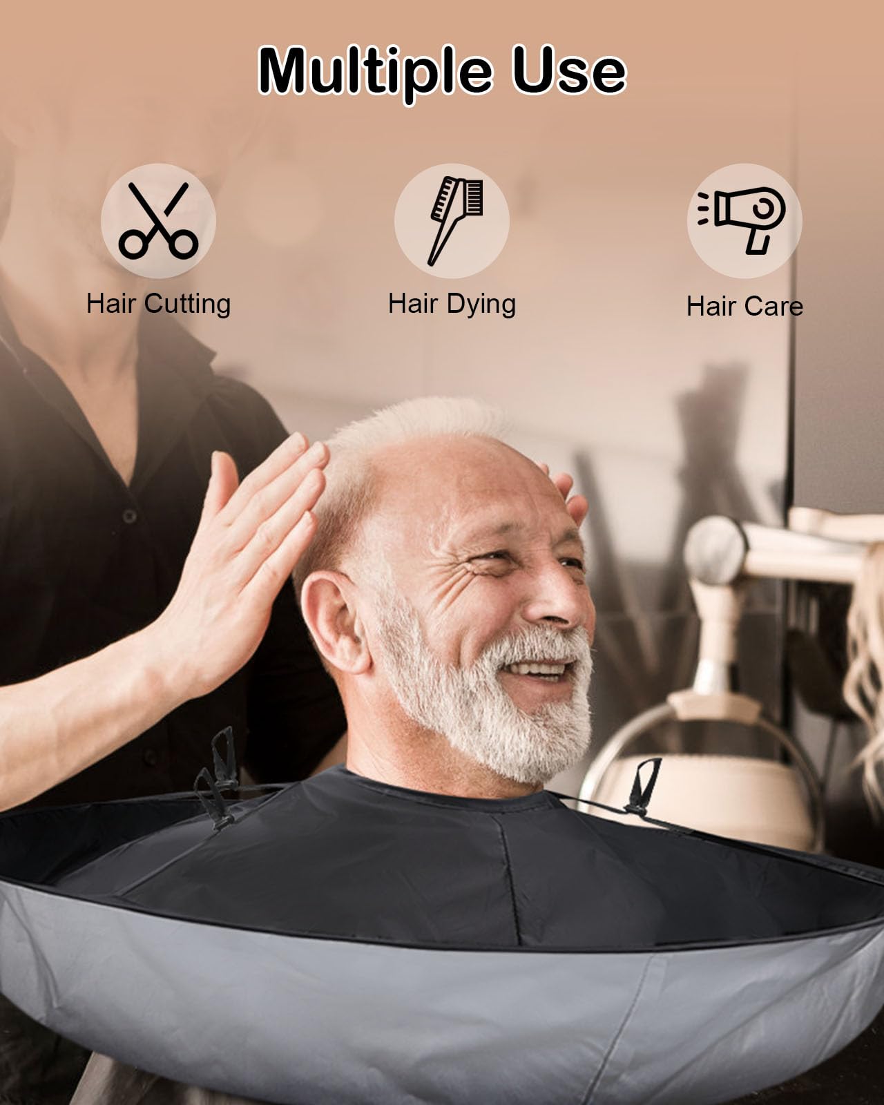 Lictin Hair Cloak includes a black comb for quick detangling.