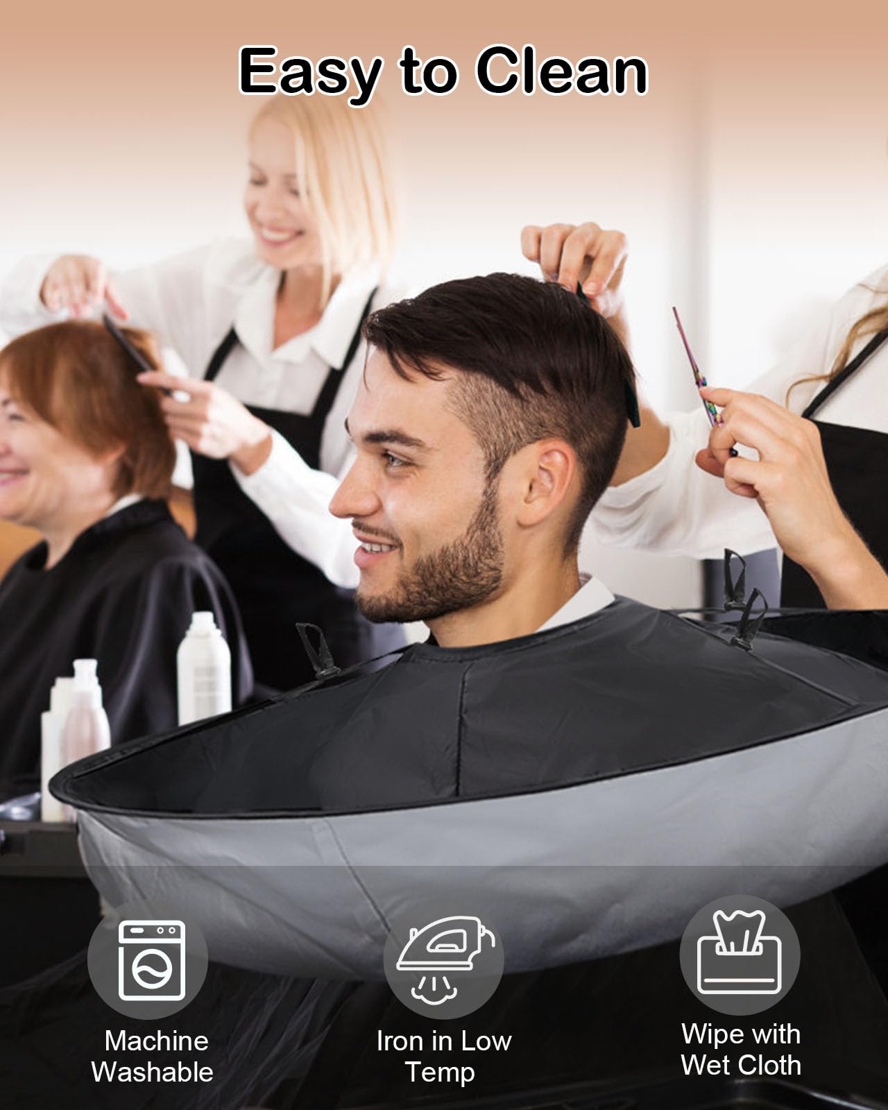 Lictin Barber Cape ideal for dyeing and perm protection during styling.