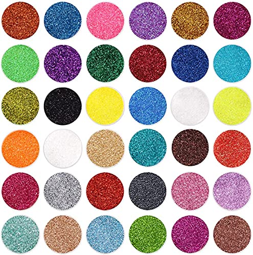 Licool Glitter color swatches display 36 vivid hues for color planning.