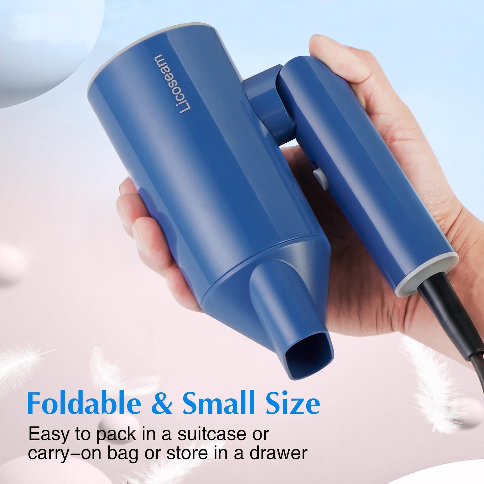 Licoseam 1600W dryer delivers strong airflow for quick drying.