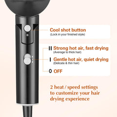 Licoseam 1600W airflow delivers fast drying with controlled temperature.