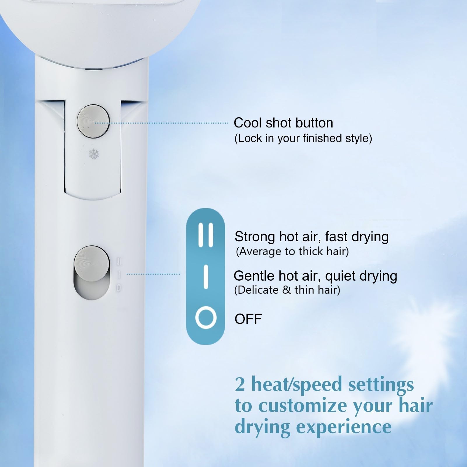 Licoseam Hair Dryer Cool Shot lets you lock curls and sets.