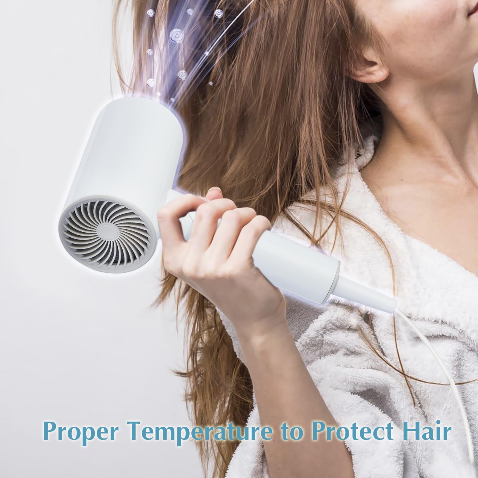 Licoseam Hair Dryer concentrator nozzle enables precise, salon-style finishes.