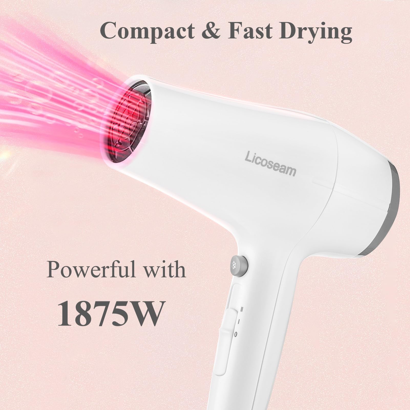 Licoseam hair dryer removable filter aids easy cleaning and performance