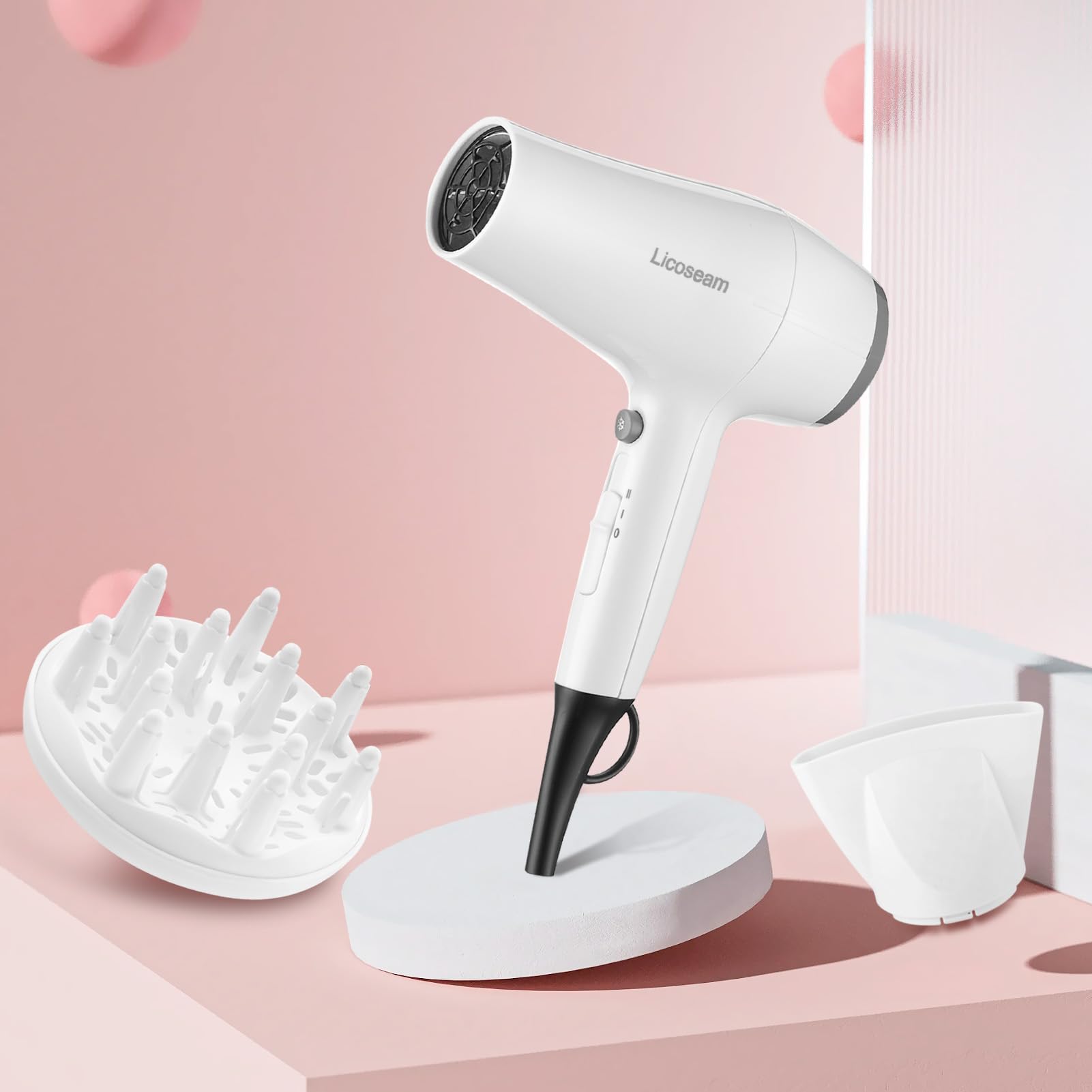 Licoseam hair dryer ALCI safety and dual-thermal protection for safe use