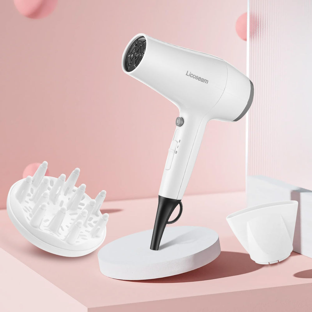 Licoseam hair dryer ALCI safety and dual-thermal protection for safe use