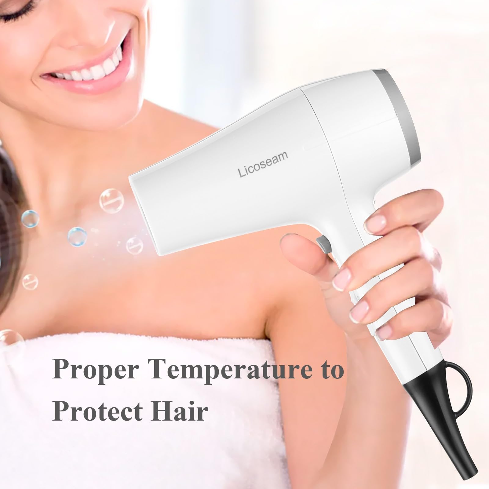 Licoseam hair dryer wall loop storage keeps your space tidy