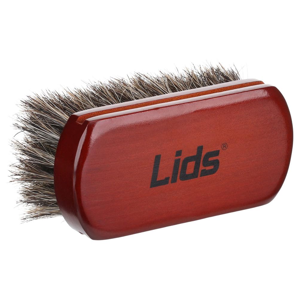Lids Premium Horsehair Hat Brush packaging and tools ready for use