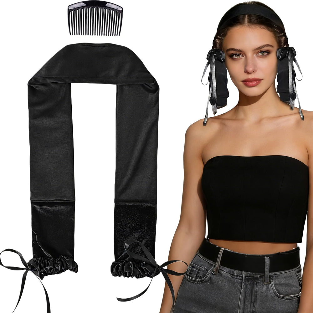 Liegaio Sleepie Tie heatless curling band for overnight waves.