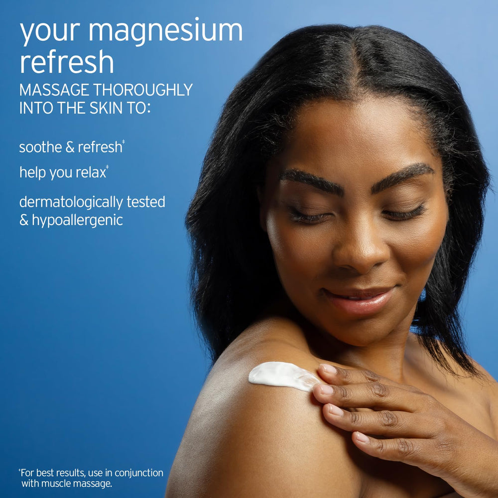 LIFE-FLO Magnesium Lotion unscented 8oz in-use application on skin