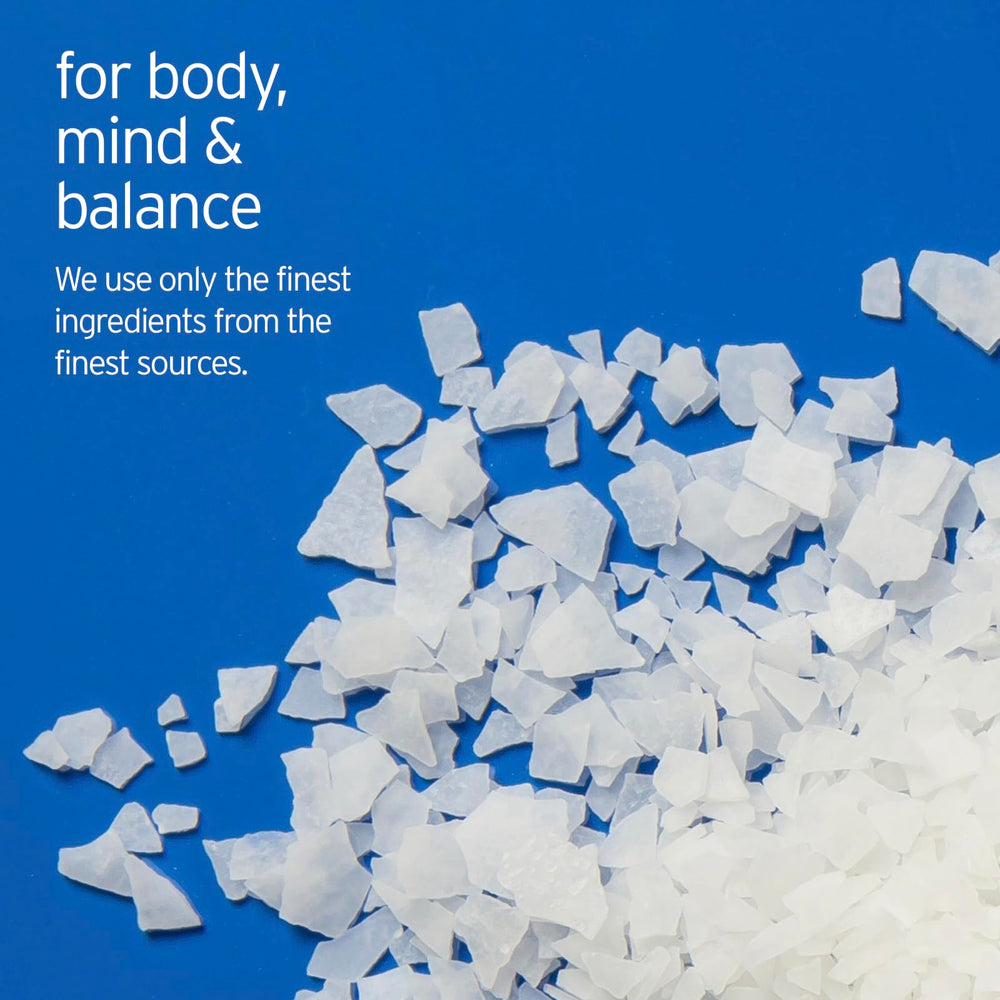 LIFE-FLO Pure Magnesium Bath Flakes con minerales trazas para una experiencia de baño en casa.