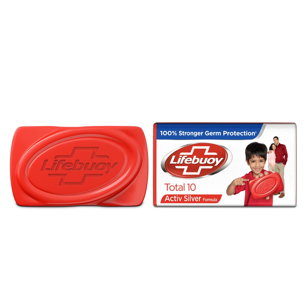 Lifebuoy Total 10, presentación-pack-3 lista para el baño familiar.