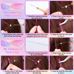 Tools set used on hair to demonstrate easy application.