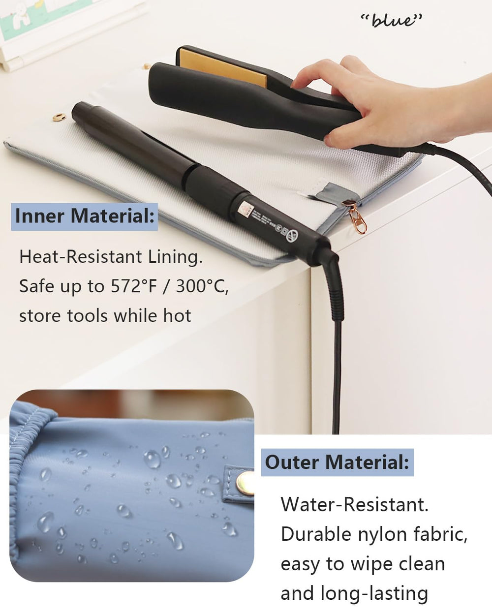 Lifeplus zipped pouch with loop for tidy storage on doors.