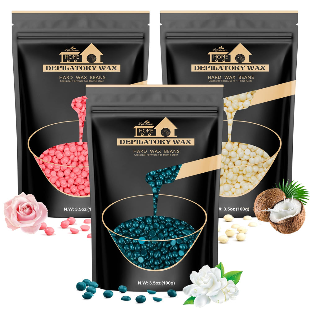 Lifestance Brazilian wax beads packaging for home use, ready for spa-like routines.