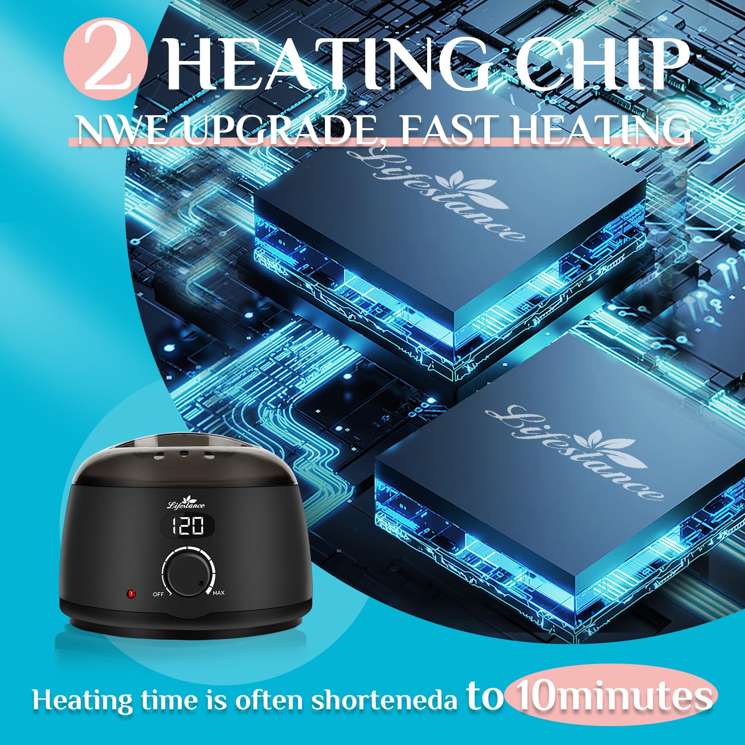 Lifestance L2 digital display close-up with precise temperature control