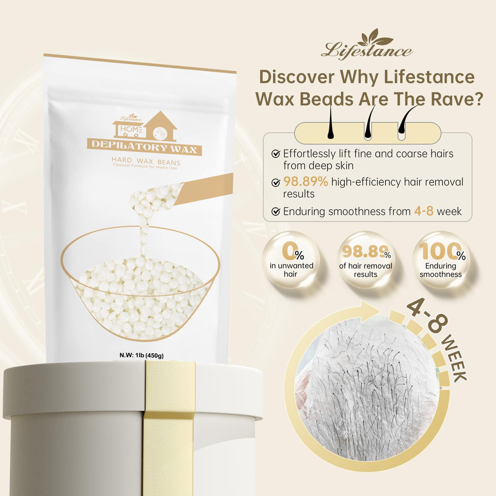 Lifestance Pearl White Wax Beads for eyebrows provide precise, irritation-free shaping