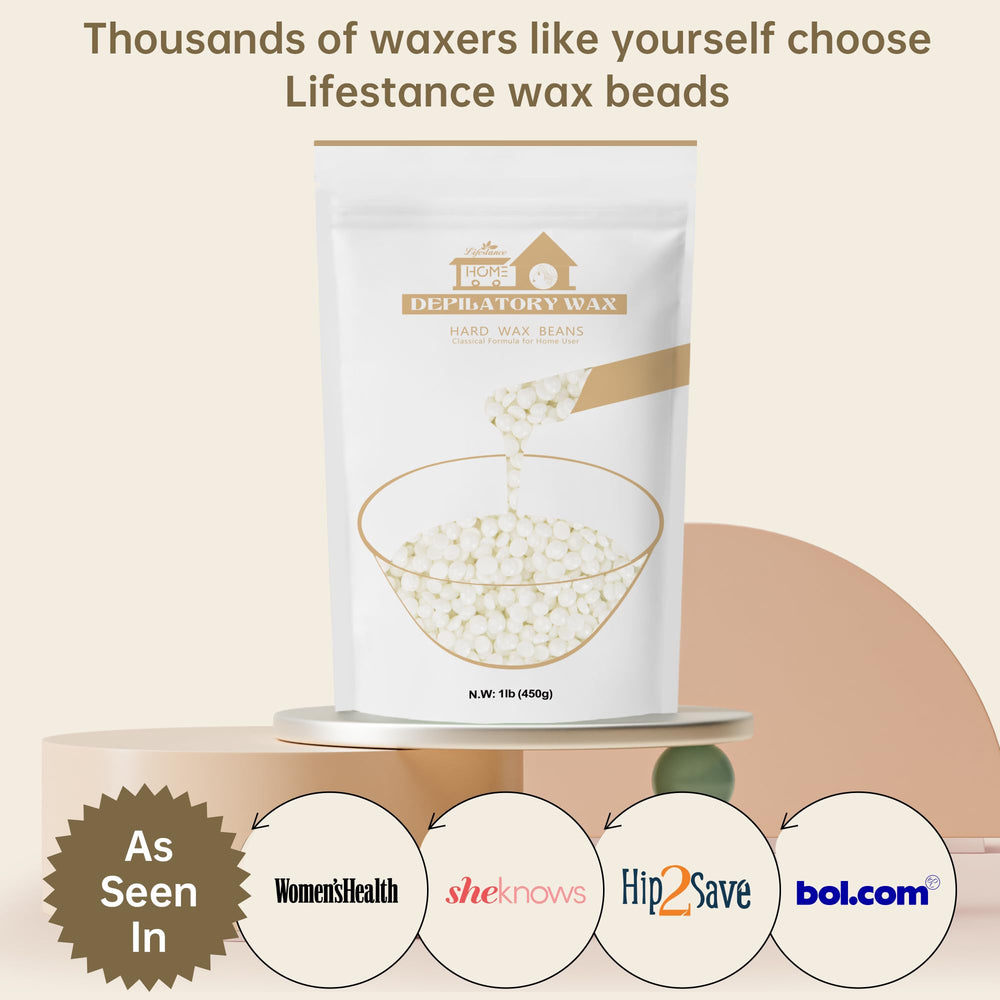 Lifestance Pearl White Wax Beads for sensitive skin reduce redness during at-home waxing