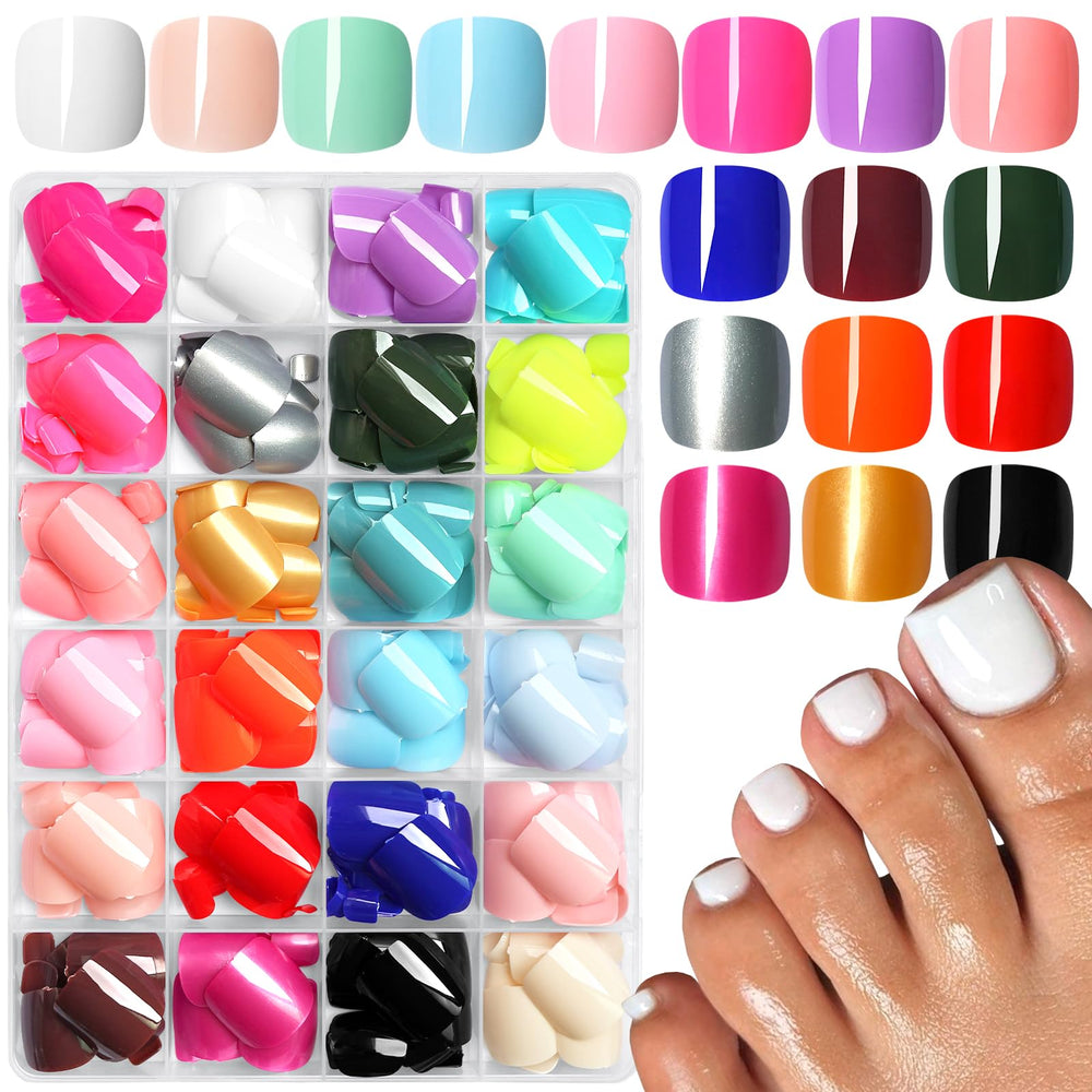 Lifextol uñas pie postizas 576pc, conjunto completo para manicura rápida y fiable.