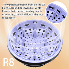 LIGOLIG diffuser with clip attachment shown for secure dryer compatibility.