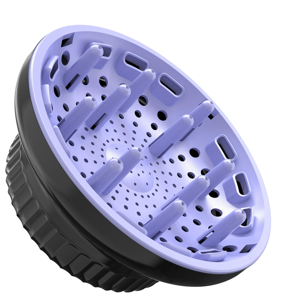 LIGOLIG universal portable diffuser on a black-purple unit boosts curl definition.