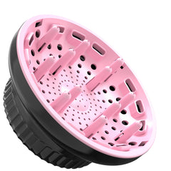 LIGOLIG universal portable diffuser attached to a dryer, smoothing curls with even heat.