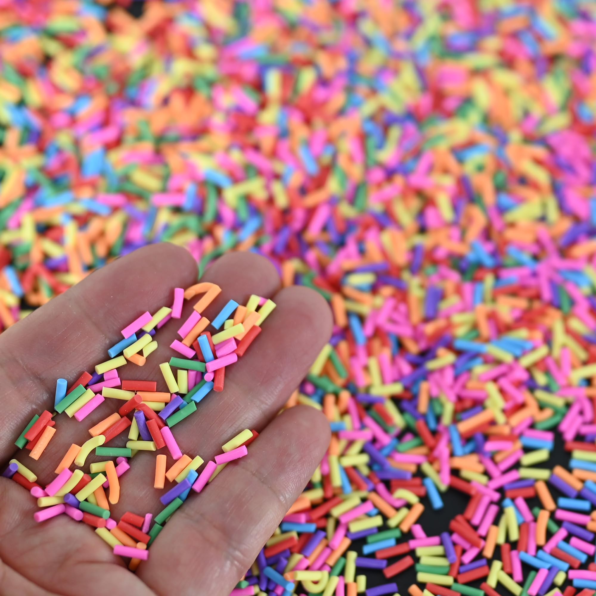LIKETURE polymer clay sprinkles close-up showing lifelike shapes for resin and crafts