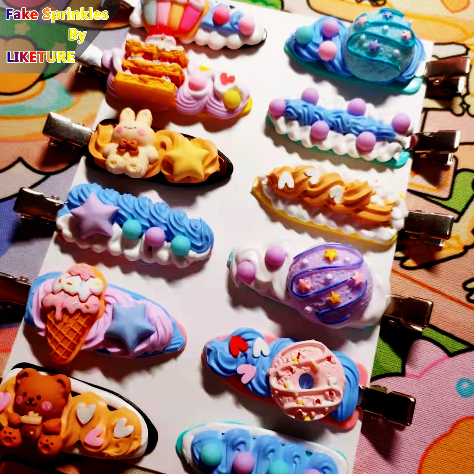 LIKETURE Sprinkles botes transparentes organizados, almacenamiento cómodo