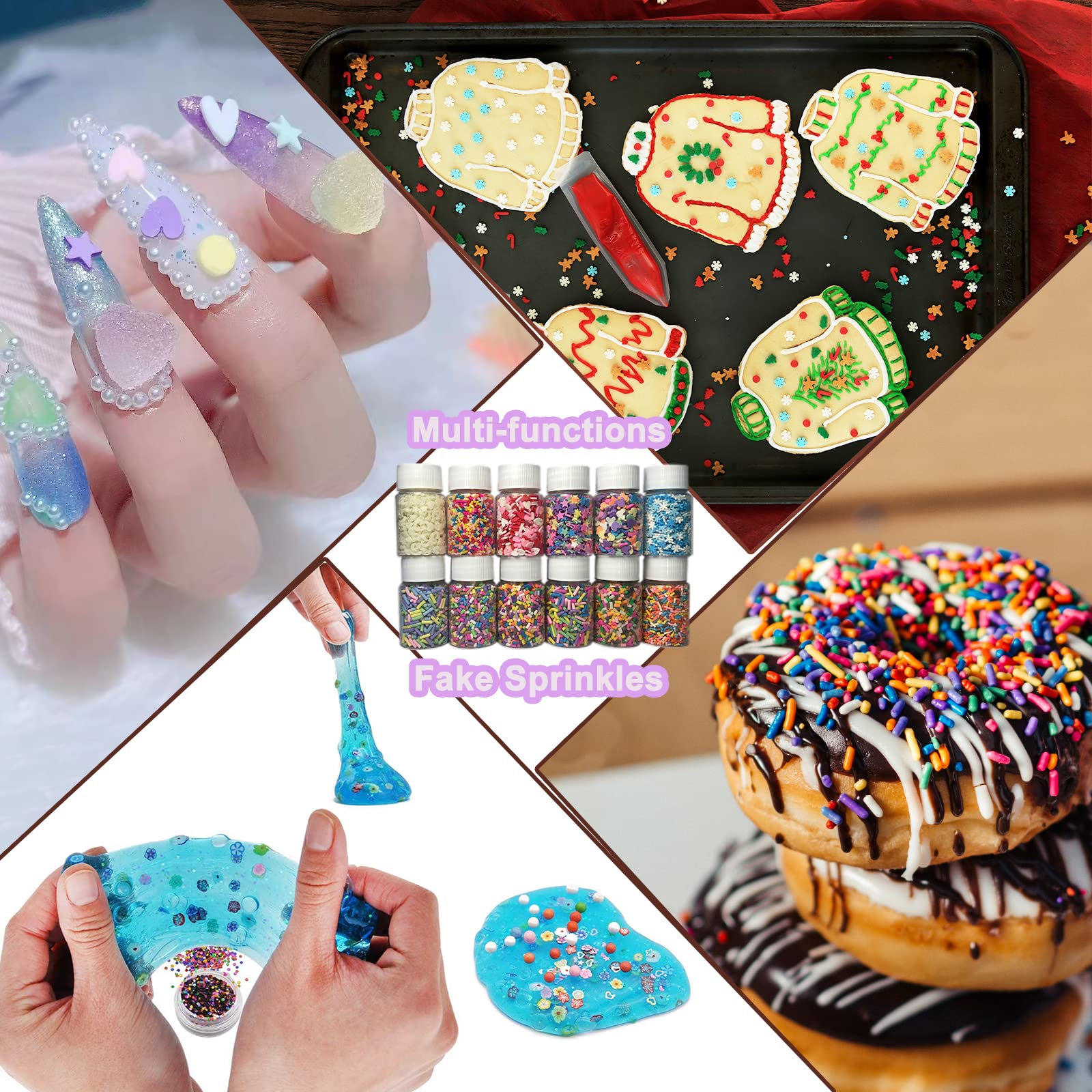 LIKETURE Sprinkles formas estrellas, brillos para tarjetas y masa elástica