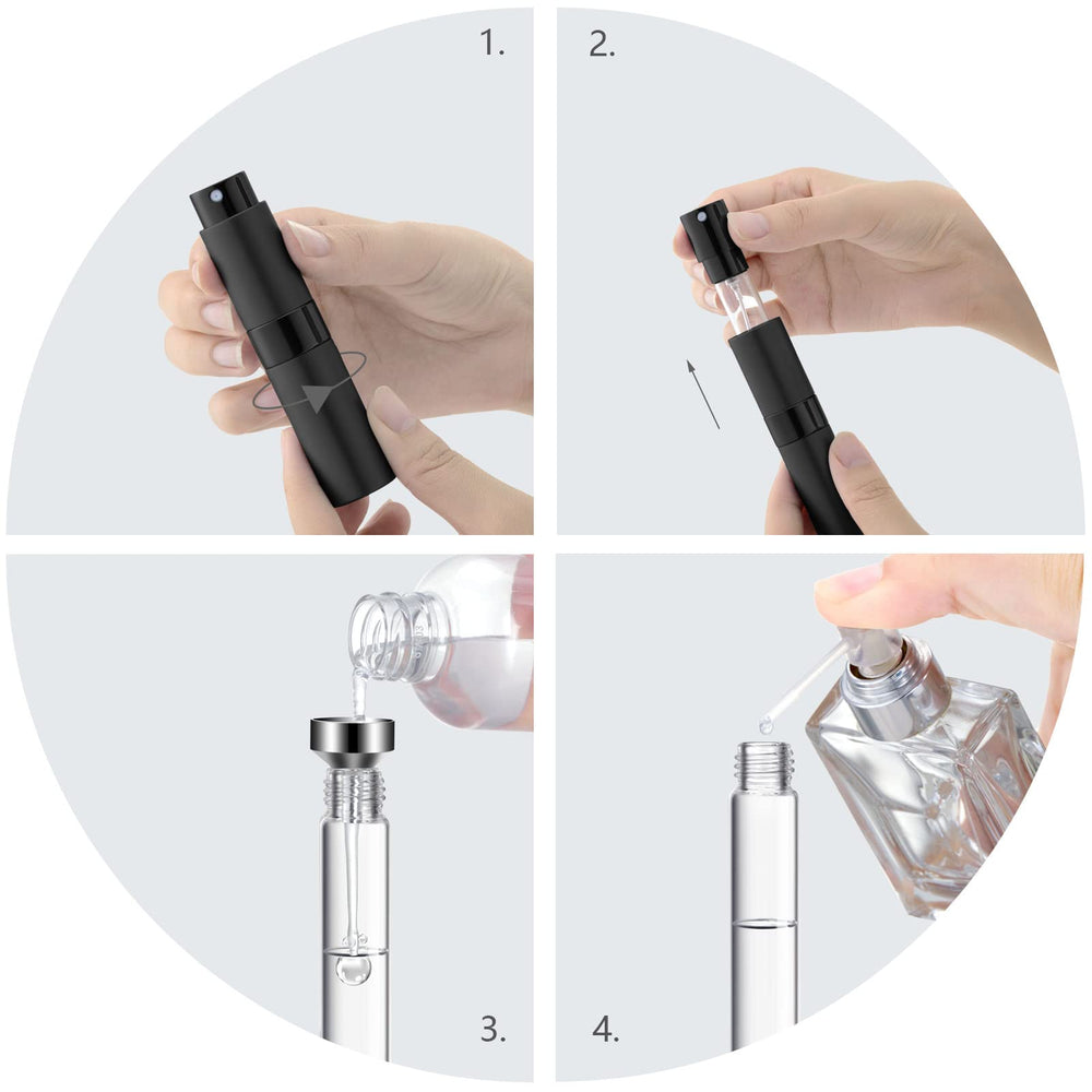 Lil Ray 4x-pack includes funnels, droppers, and pump for easy refills
