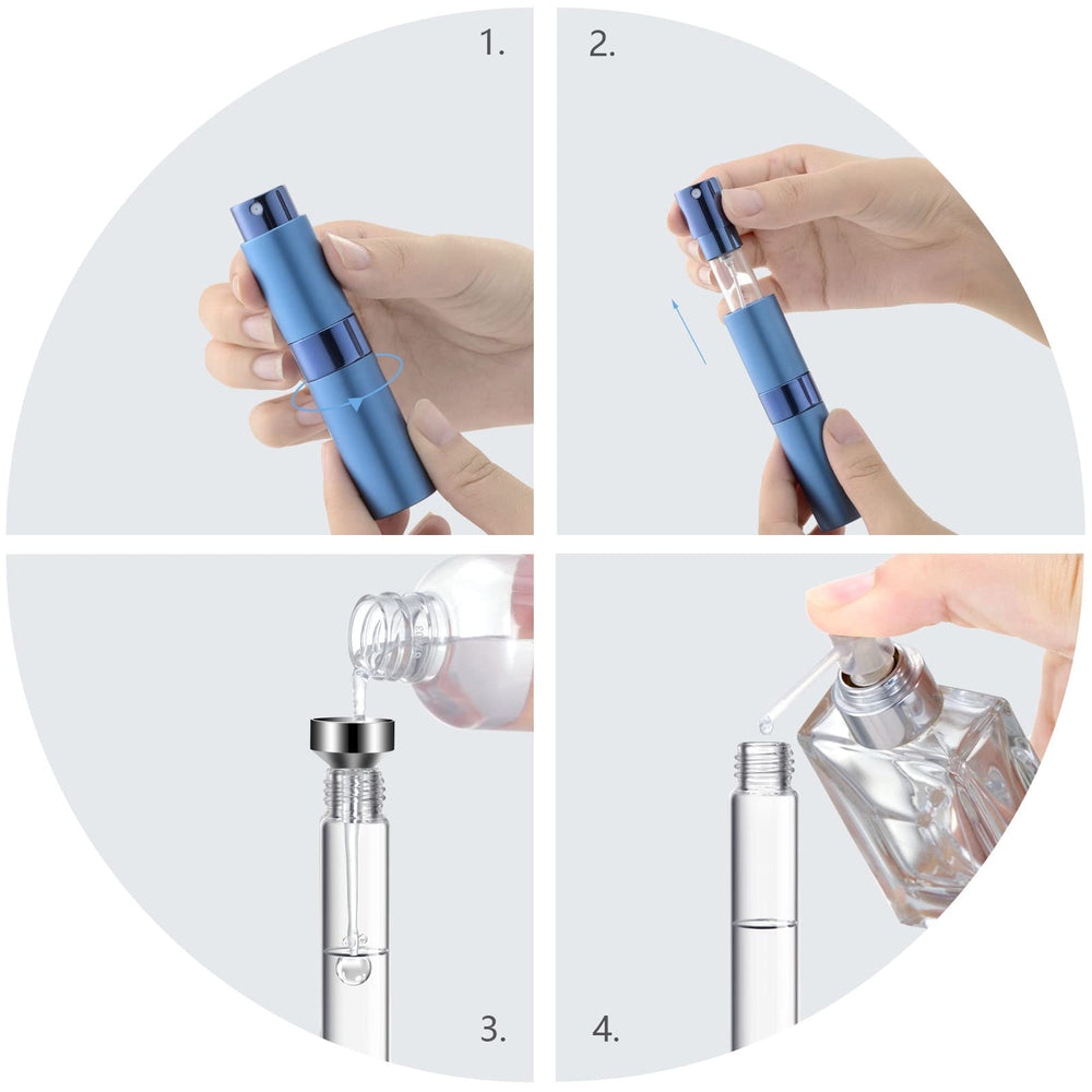 Lil Ray twist-cap action atomizer demonstrates easy spray access for on-the-go use