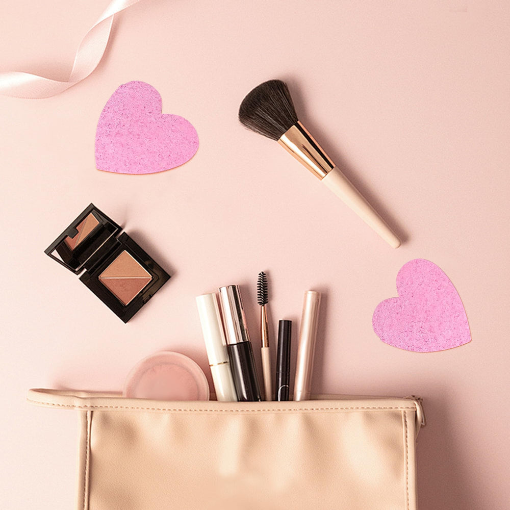 LILAC pink heart sponge packaging highlights eco-friendly choice.