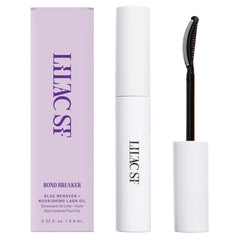 Lilac St Bond Breaker bottle cap close-up — travel-friendly lash remover for gentle removal.