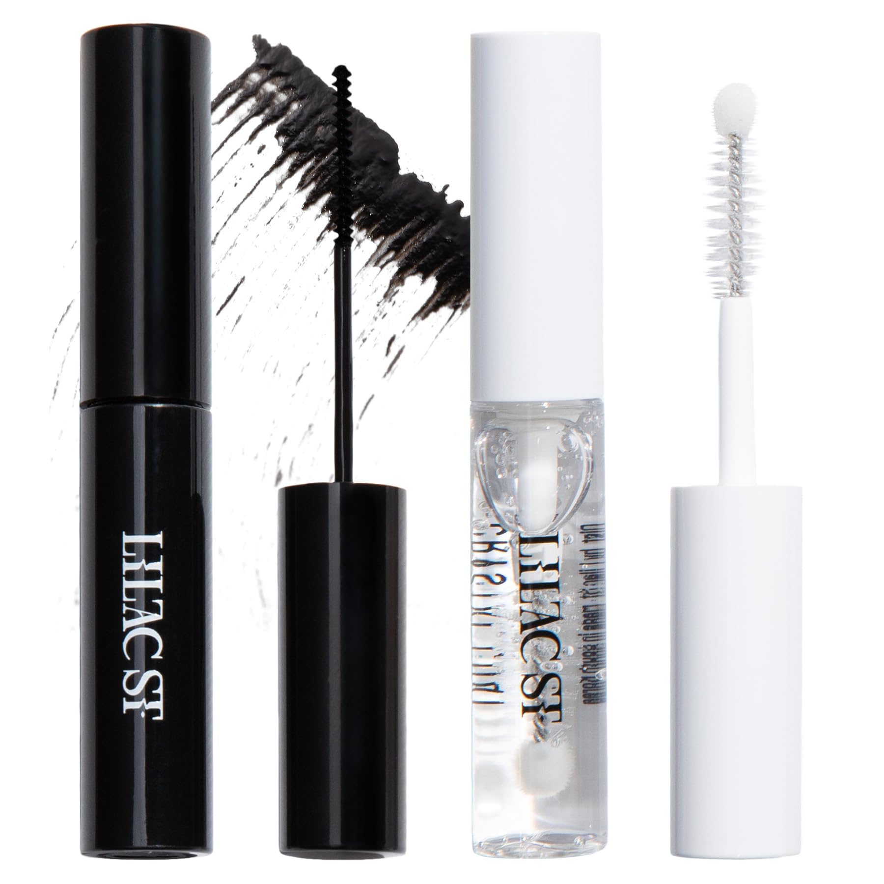 Lilac St Eternal Bond Black Lash Glue on lashes with eyeliner-like finish.