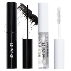 Lilac St Eternal Bond Black Lash Glue on lashes with eyeliner-like finish.