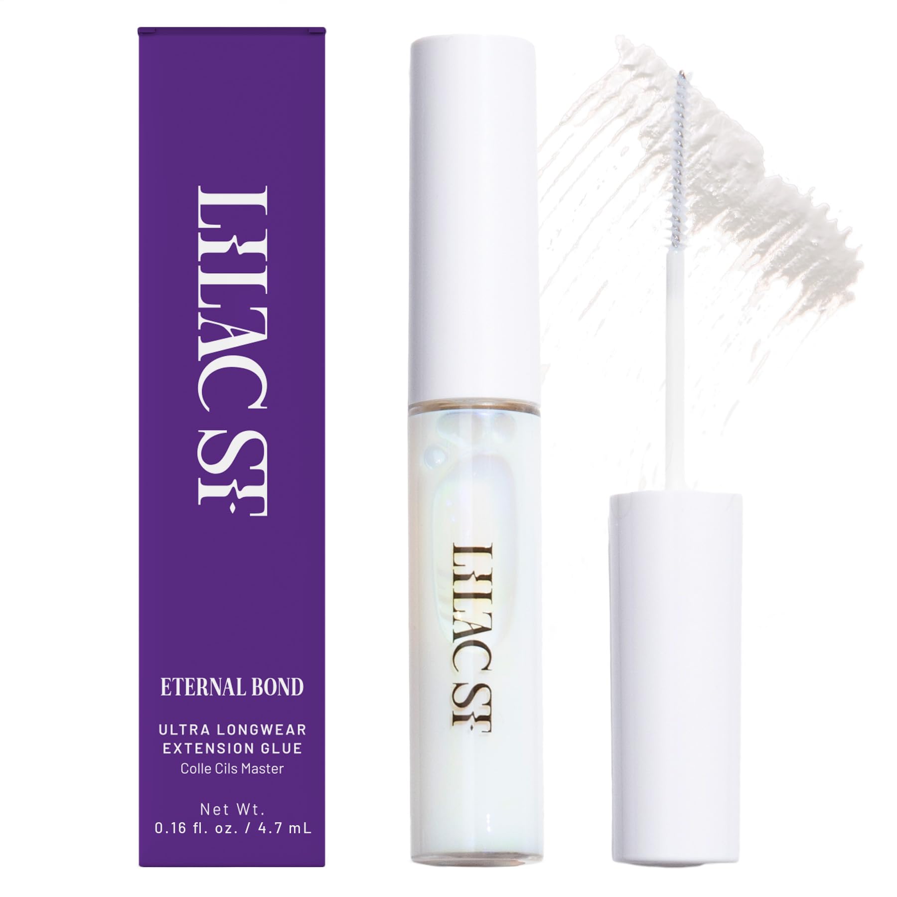 Lilac St Eternal Bond lash glue tube with quick-dry formula for secure, invisible hold.