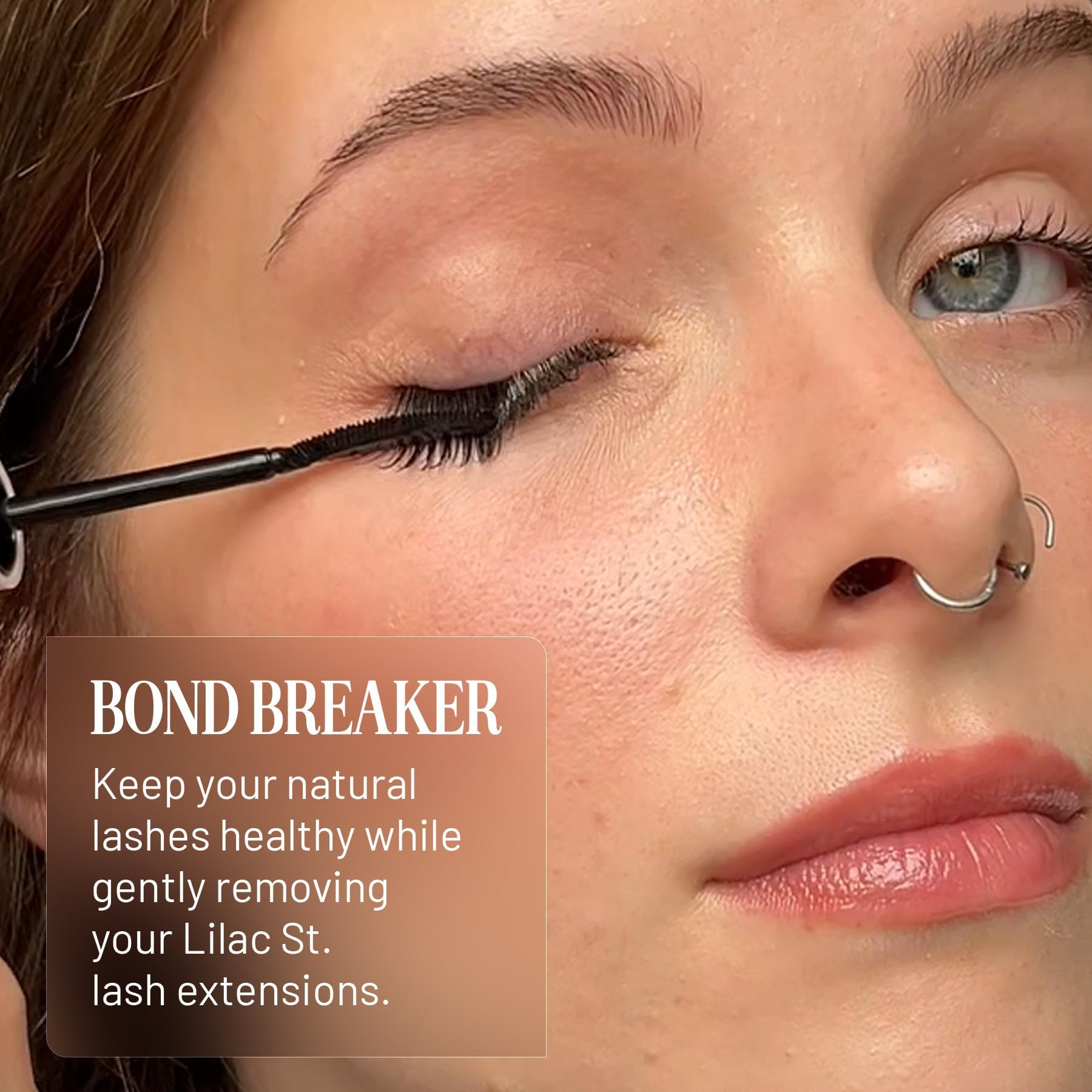 Lilac St Bond Breaker flat-side applicator — precise lash application and segment removal.