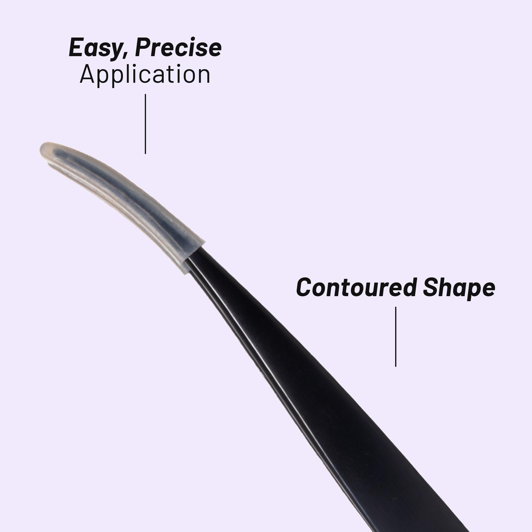 Lilac St lash applicator anti-static coating helps smooth, efficient lash work.