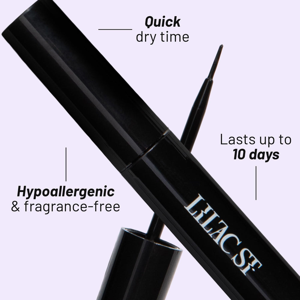 Lilac St Lock-It-Bond Black precise application on lashes for beginners.