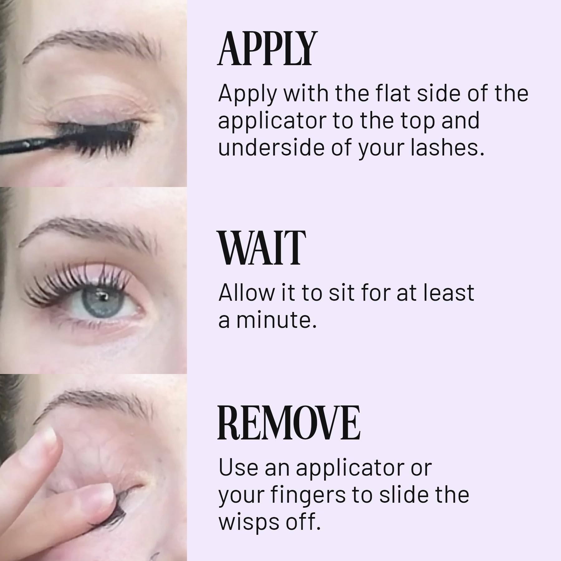 Lilac St nourishing oils and collagen — nourishes lashes while removing adhesive.
