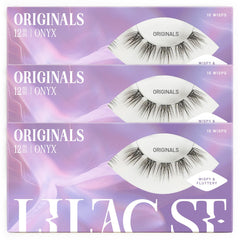 Lilac St Originals lashes on display showing 12mm clusters for natural lash look.
