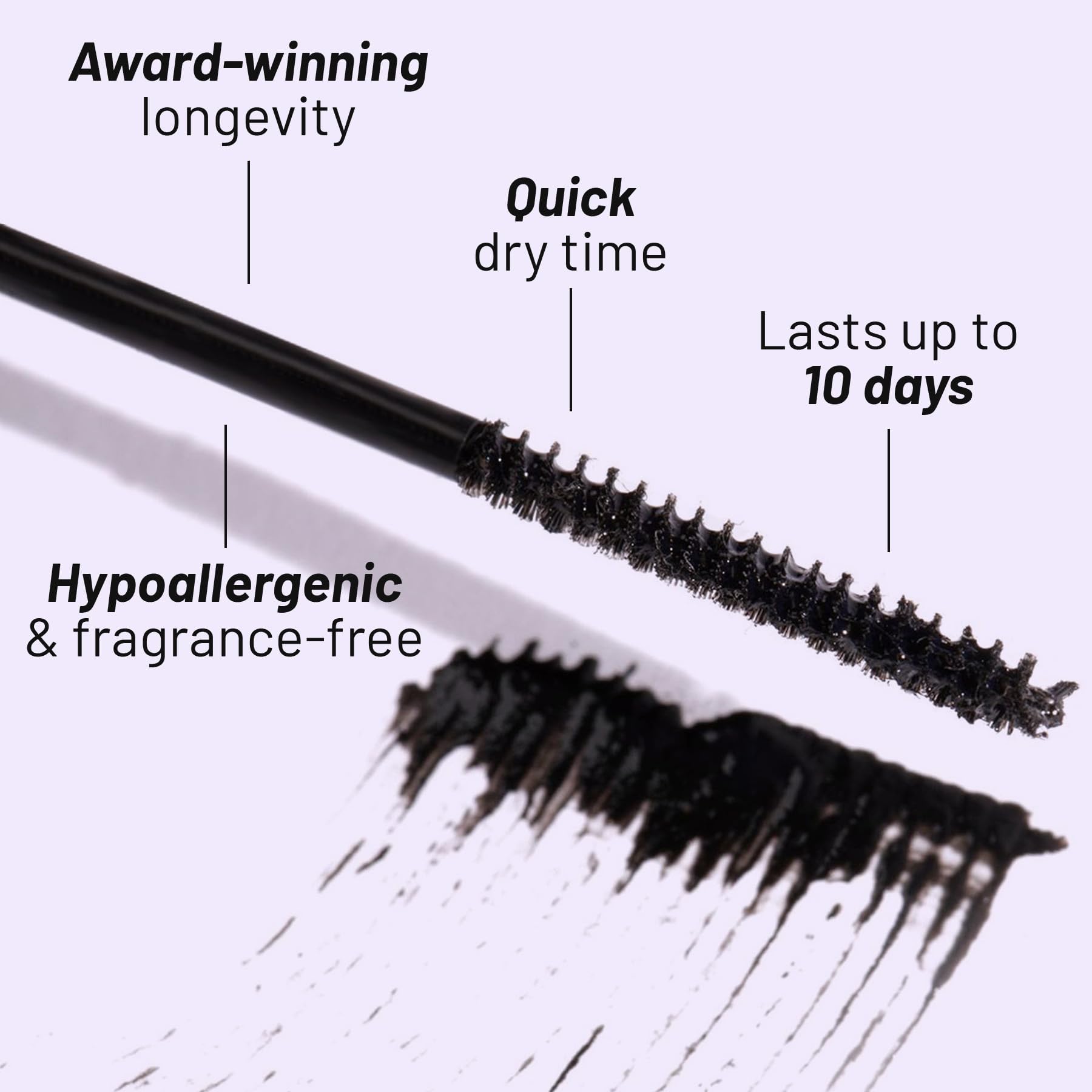 Lilac St Ciao for Now Lash Remover shown beside glue for safe removal.
