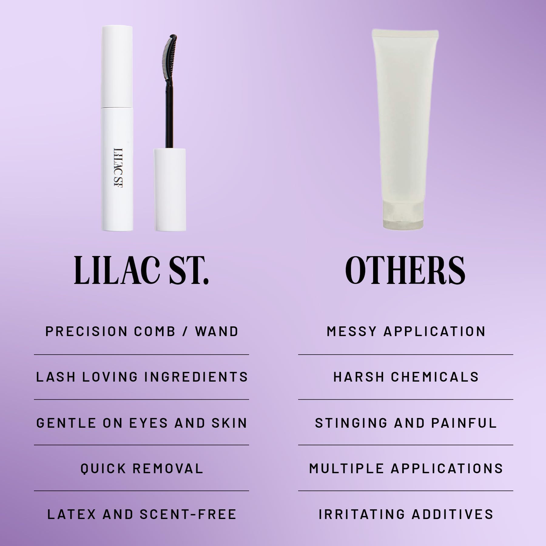 Lilac St lash remover tube — compact, on-the-go option for lash maintenance.