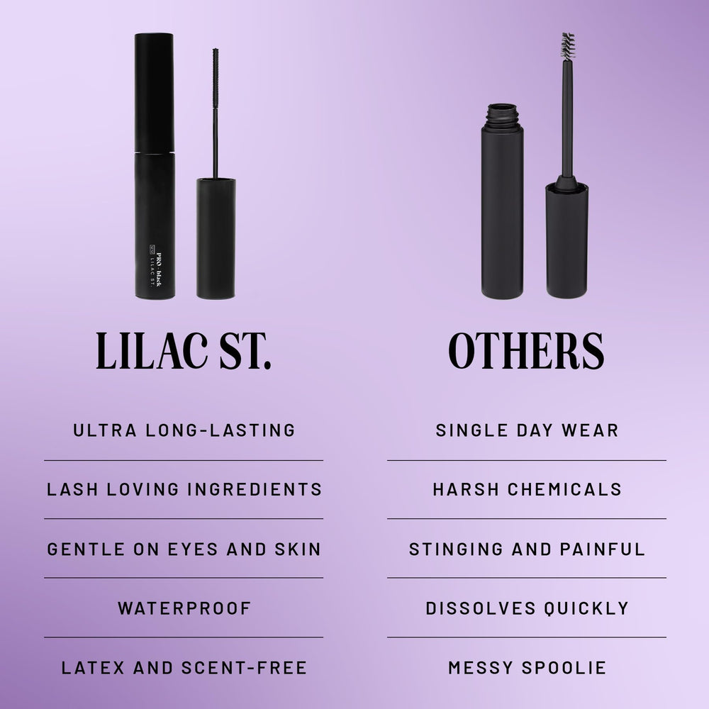 Lilac St sensitive eyes safe formula supports gentle wear.