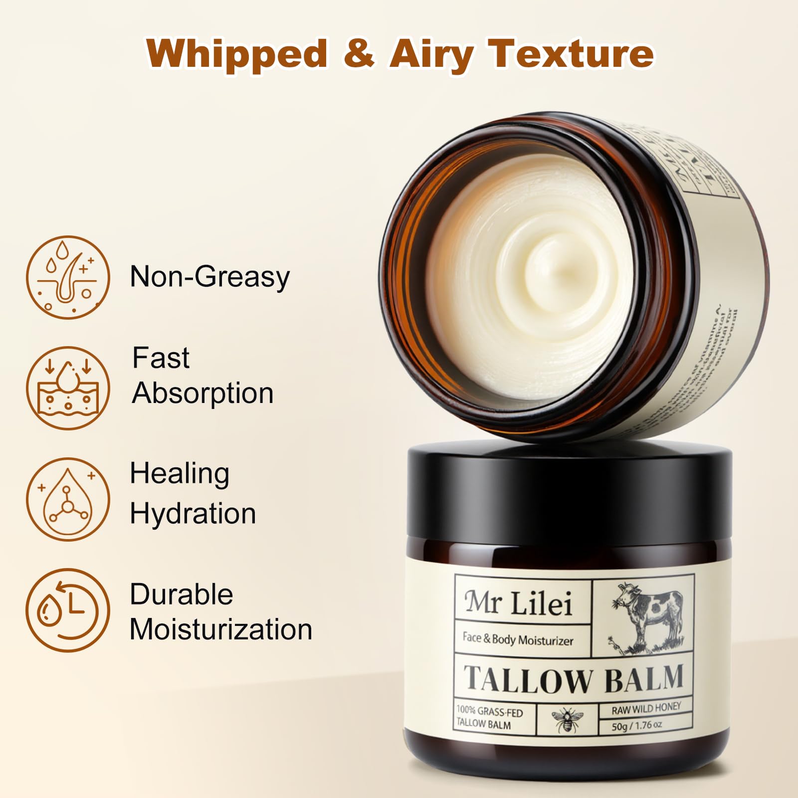 Lilei Beauty Aplicación suave en cara y cuerpo para piel sensible.
