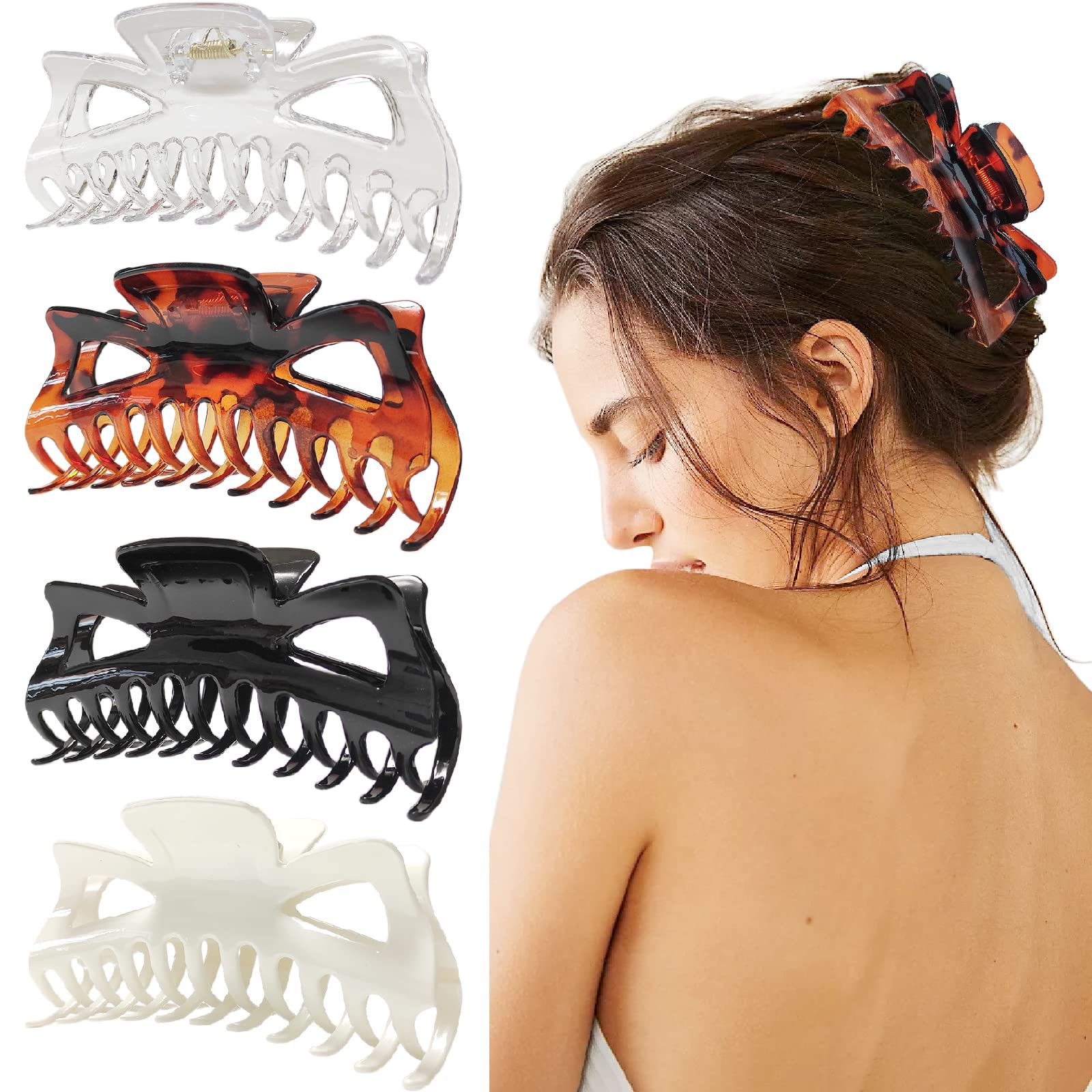 LILIEBE amber 5-5-inch claw clip secures thick hair with a glossy finish.